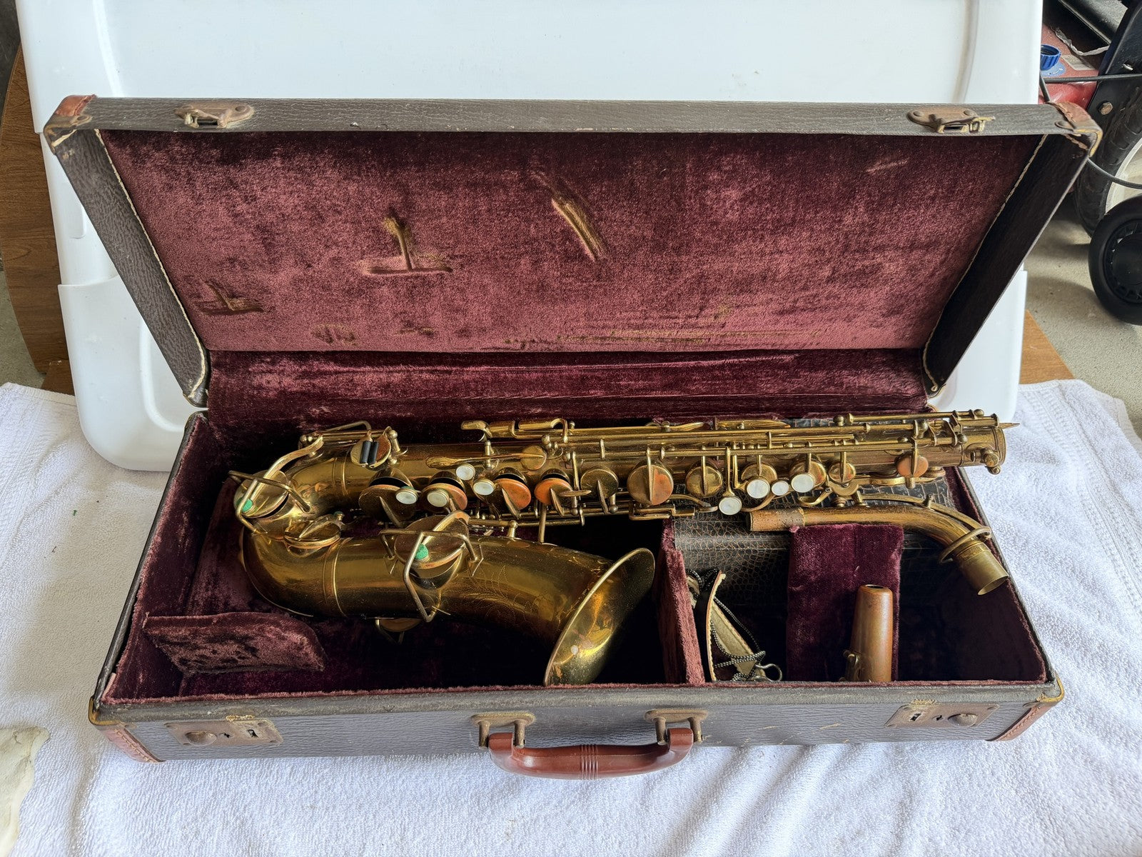 Buescher True-Tone Alto Saxophone 1926 Serial 189531 Elkhart Original Case AS-IS