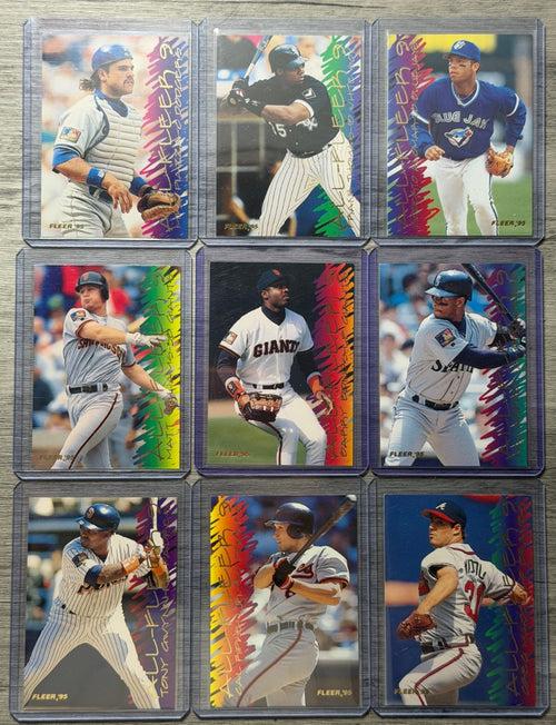 1995 Fleer All-Fleer COMPLETE Set 9 Griffey Bonds Piazza Ripken Maddux Gwynn NM