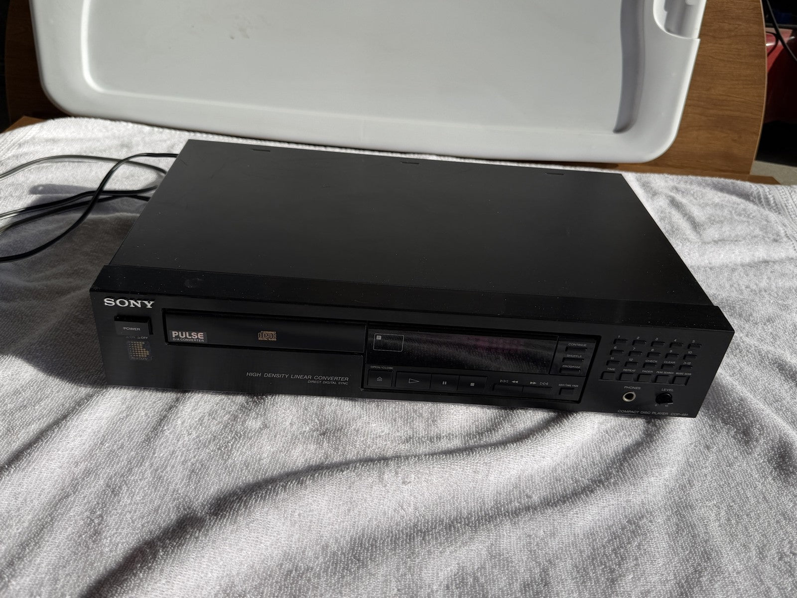 Sony CDP-491 Single Disc CD Player Made in Japan Pulse D/A 1992 AS-IS Untested